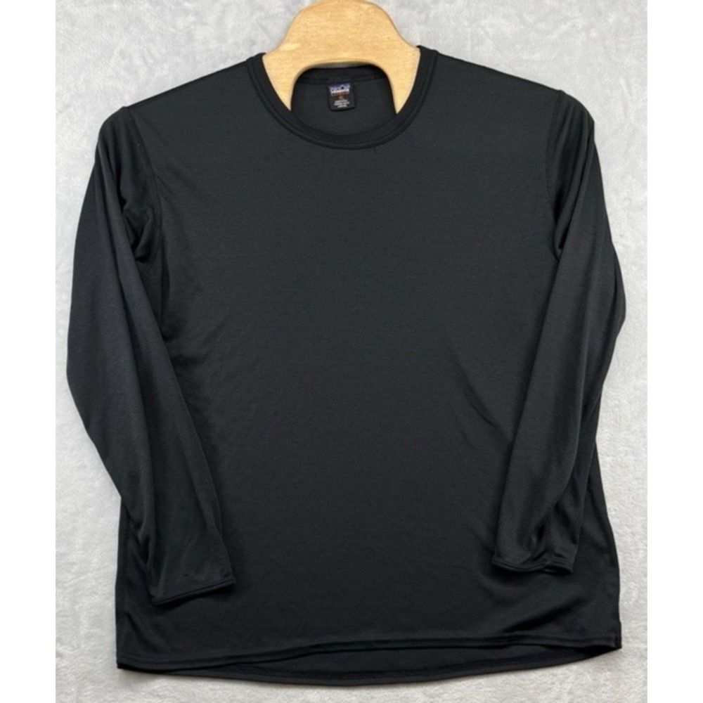 Vintage Patagonia Capilene Base Layer Long Sleeve Shirt Black USA Men's XL